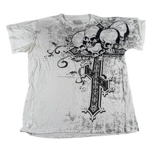 Vintage Y2K Xzavier Skull Cross Graphic Tee